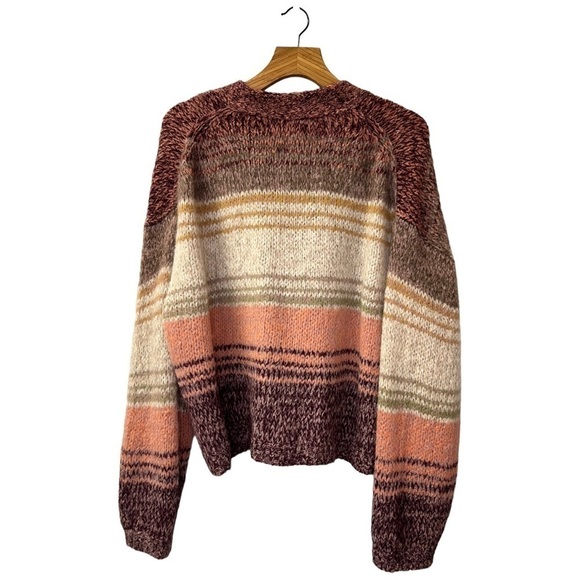 Velvet Graham & Spencer Lara Alpaca Wool Blend Button Front Cardigan in Multi L - Picture 5 of 14